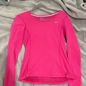 Nike Running Pink Long Sleeve Performance Top